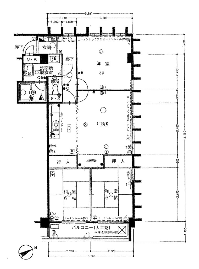 西公園販売時図面