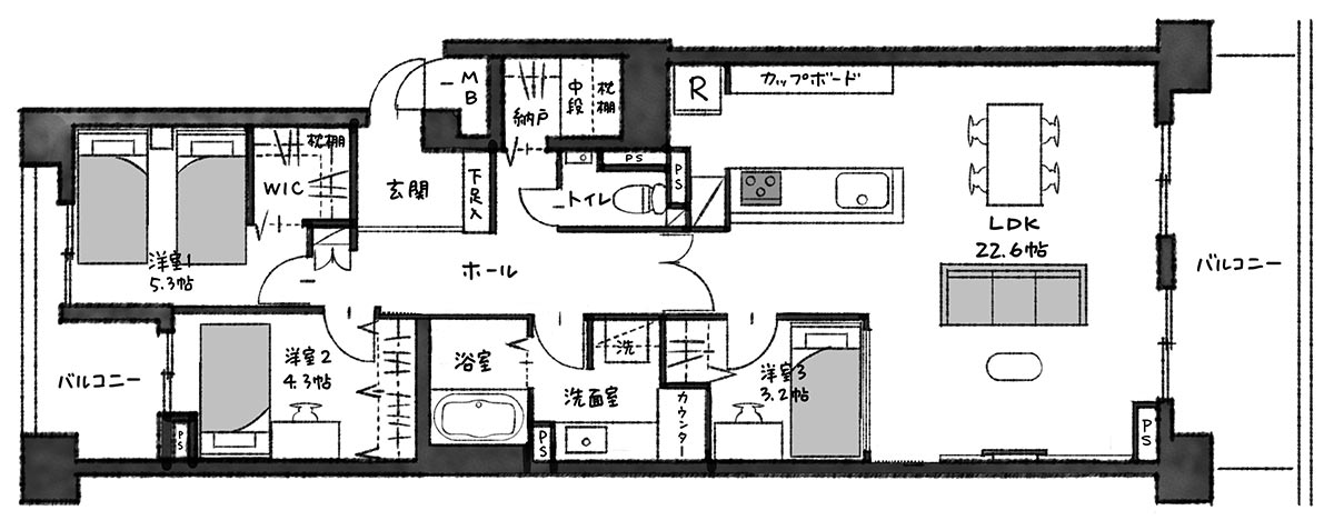 リノベ後の間取図
